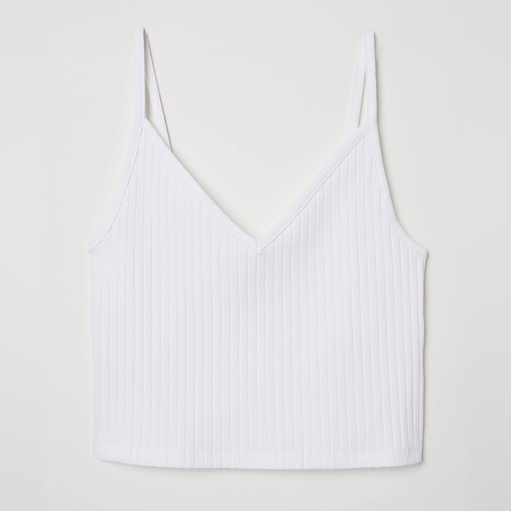 H&M| white crop top